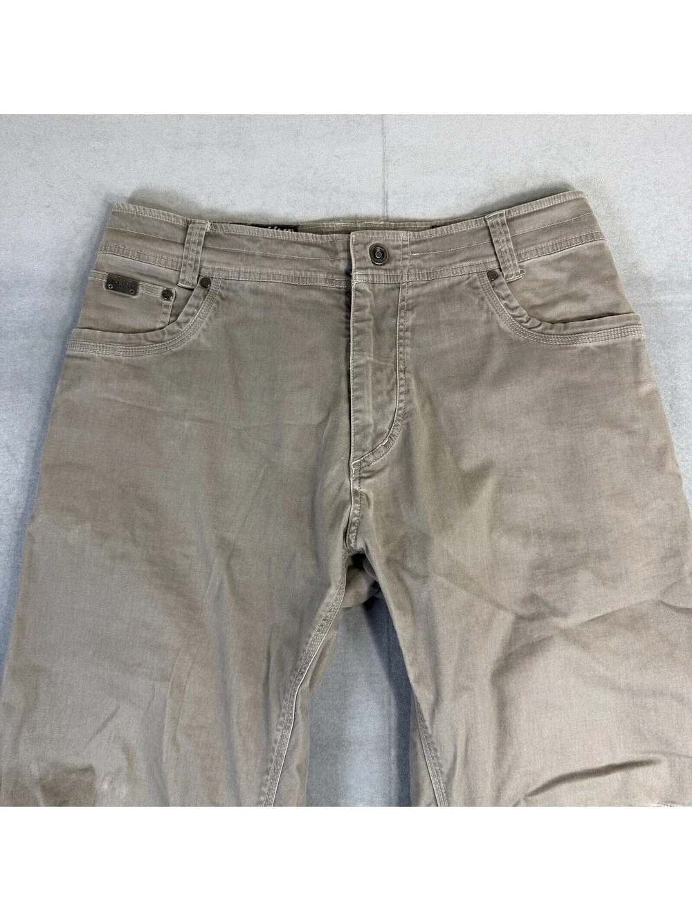Kuhl Desperado Pants Men’s 34x34 Khaki Patina Dye Hiking Outdoor Mountain Work